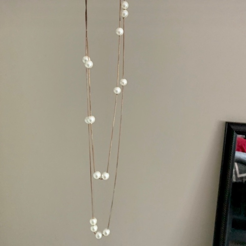 Layered, Gold Chain with Pearls